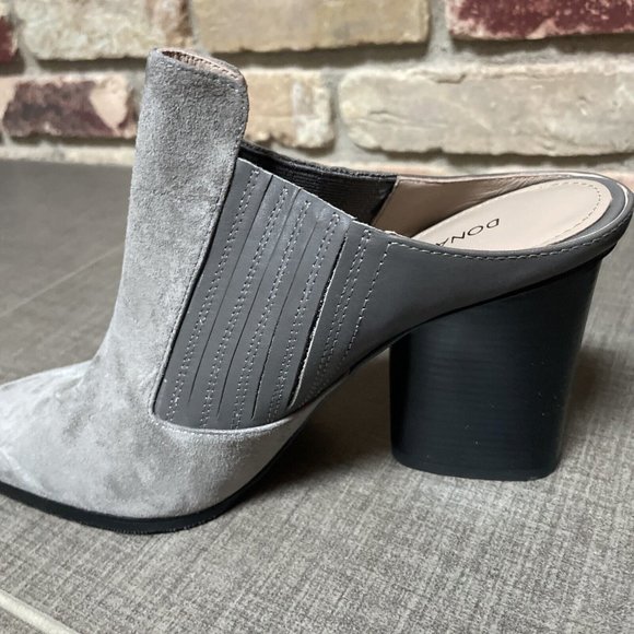 donald pliner Varet Grey Gray Suede High Heel Mules Nib 8 - Picture 7 of 10